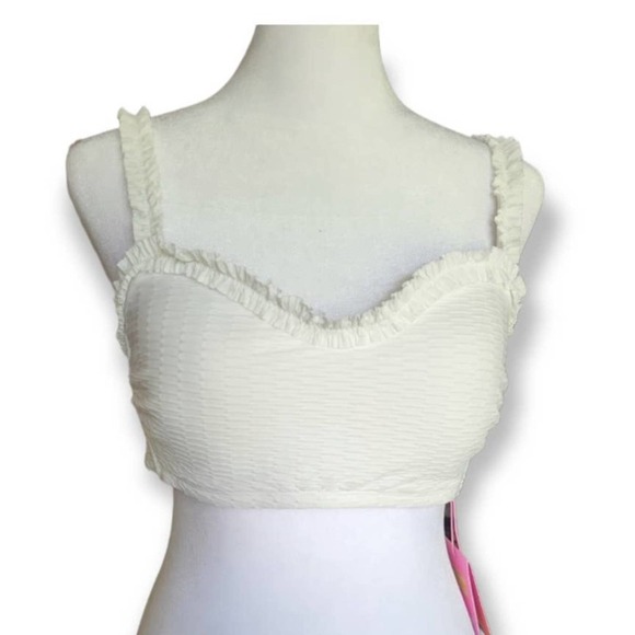 STONEY‎ Clover Ln Bikini Top White Size Medium - Picture 2 of 6